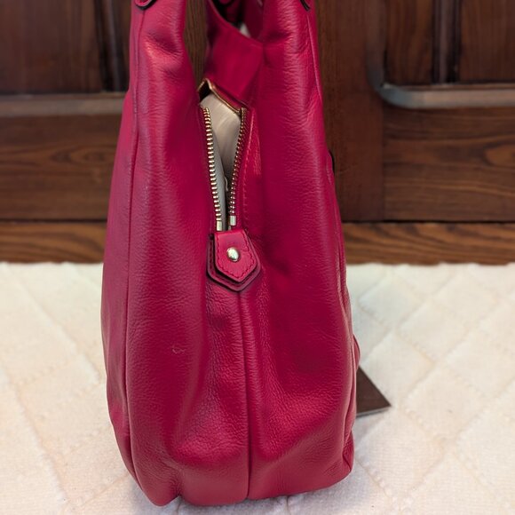 Coach Campbell Leather Hobo Bag Red F24686 - Picture 4 of 14